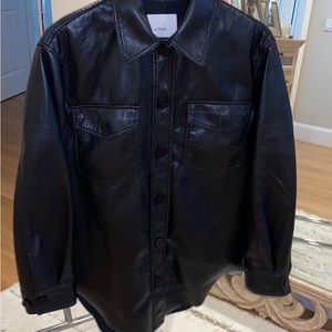 Wilfred Ganna faux leather jacket